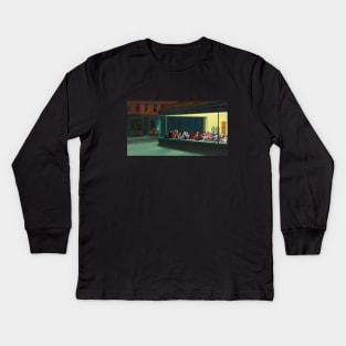 Nighthawks Last Supper Kids Long Sleeve T-Shirt